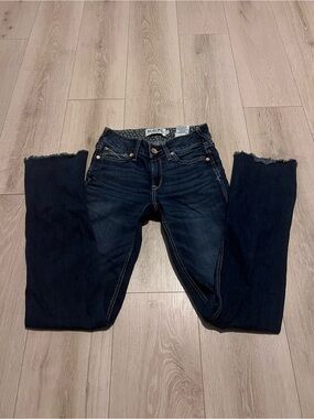 Ariat Dark Indigo Cropped Straight Leg Jeans